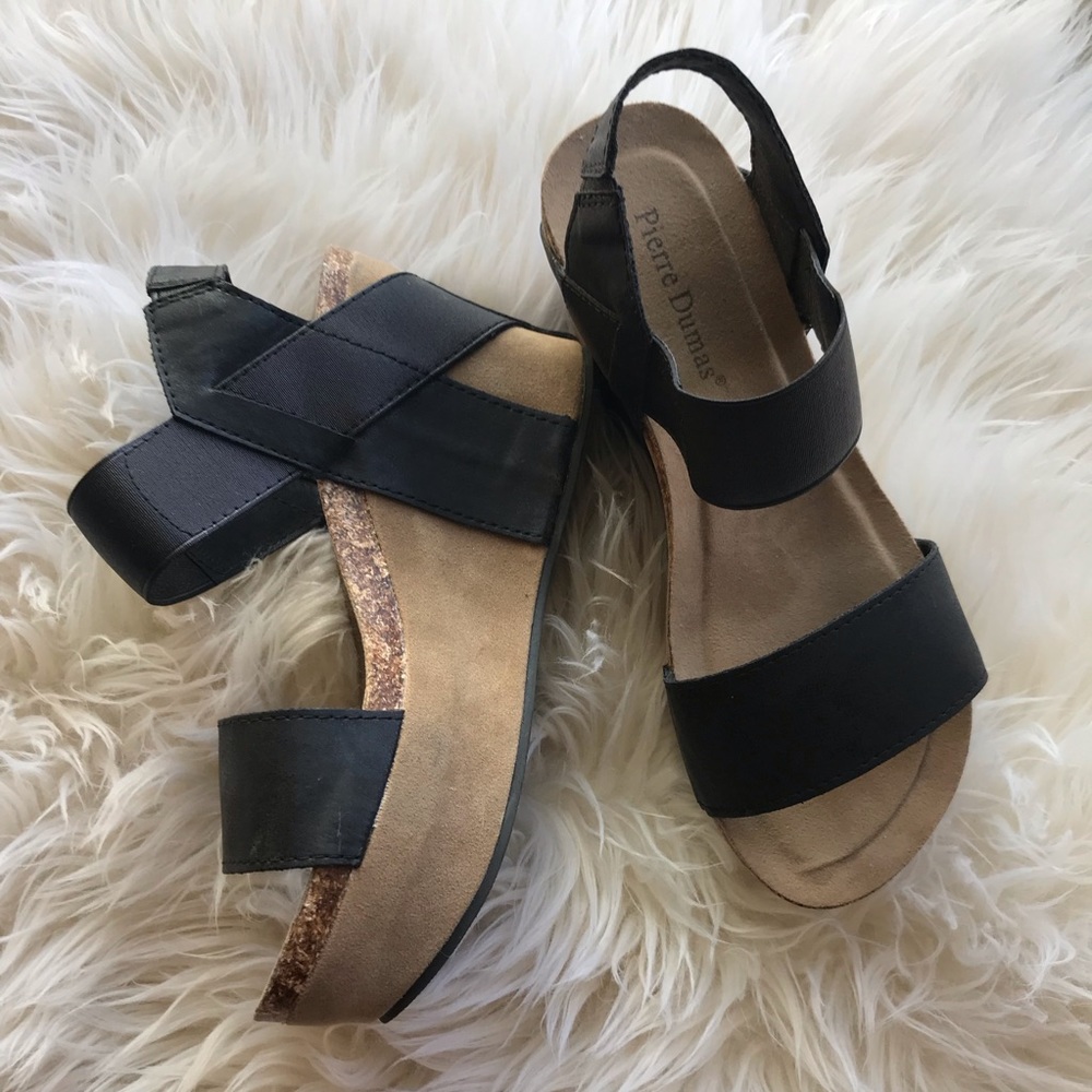 Pierre Dumas Wedge Sandals